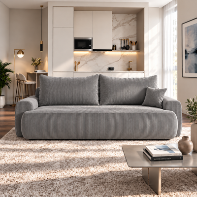 Sofa tapicerowana z funkcją spania BELLA