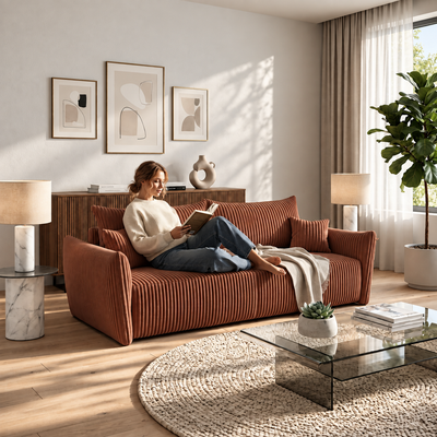 Sofa tapicerowana z funkcją spania SENTO