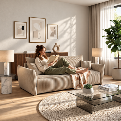 Sofa tapicerowana z funkcją spania SENTO