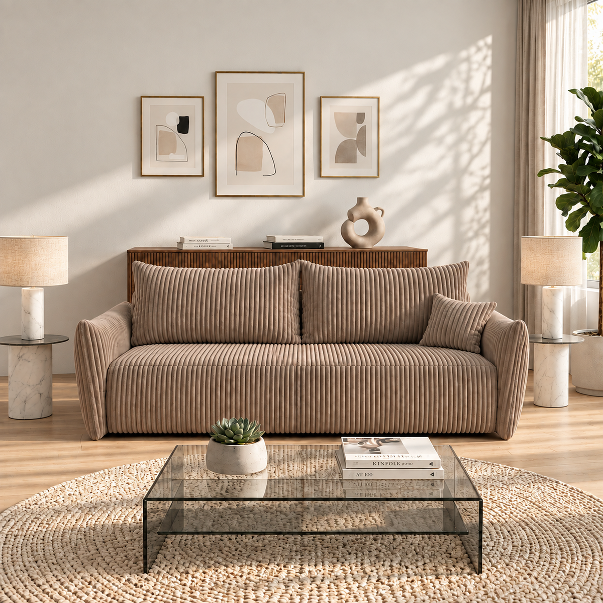 Sofa tapicerowana z funkcją spania SENTO