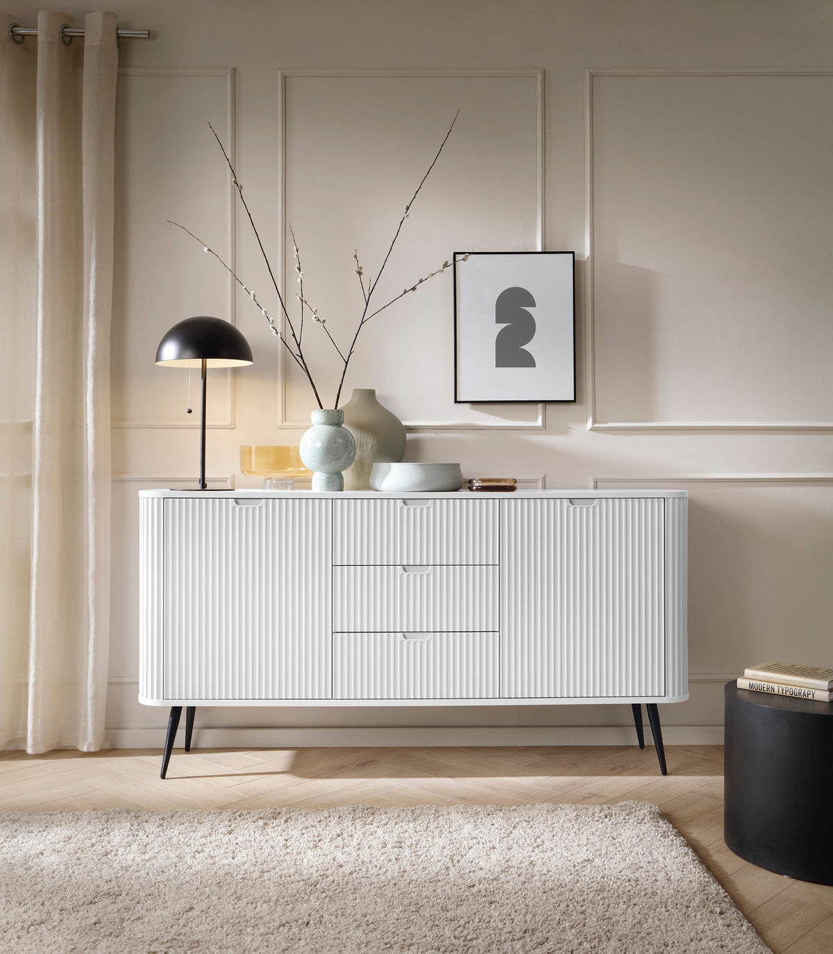 Komoda dwudrzwiowa z szufladami MILO 168 cm