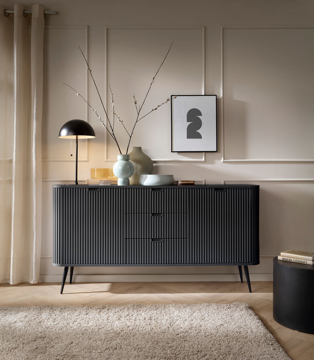 Komoda dwudrzwiowa z szufladami MILO 168 cm