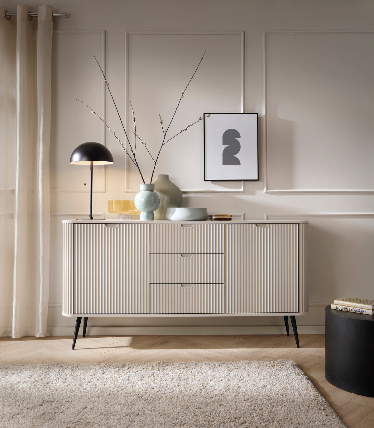 Komoda dwudrzwiowa z szufladami MILO 168 cm