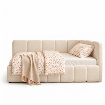 Łóżko dziecięce ODETTE z pojemnikiem i stelażem metalowym
